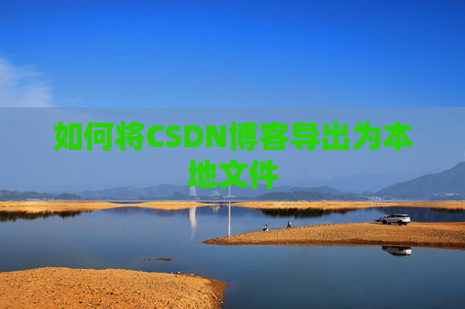 如何将CSDN博客导出为本地文件